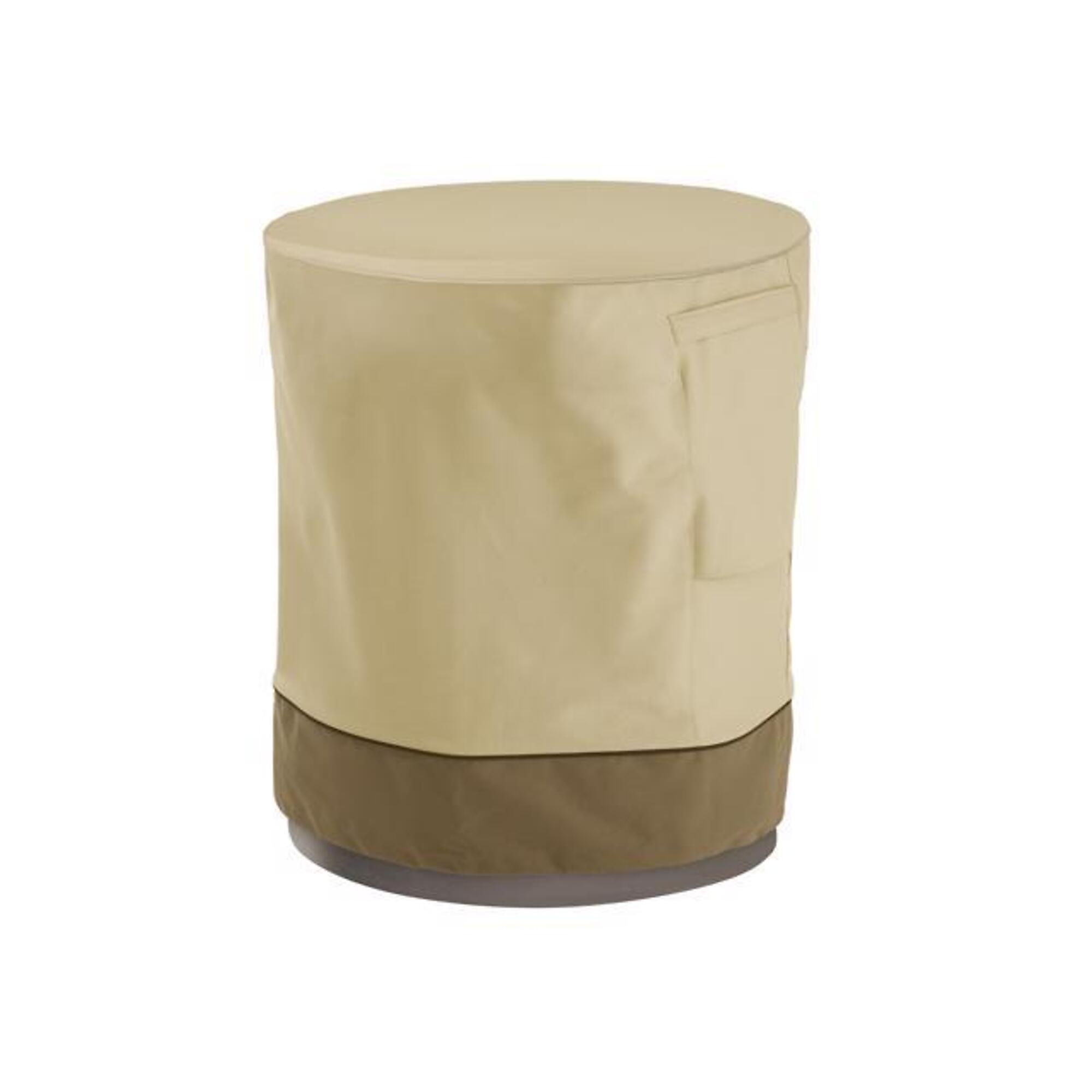 Classic Accessories Veranda 12in. Round Fire Column Cover, Tan, Polyester, Model# 56-047-021501-00
